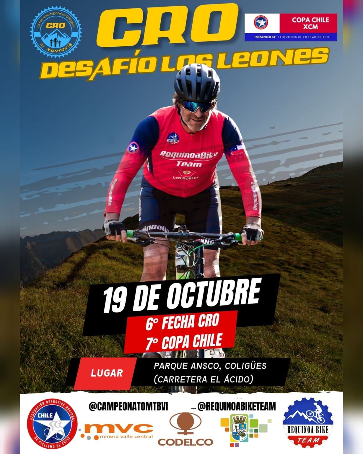 Afiche Copa Chile XCM "DESAFIO LOS LEONES" Fecha 6 CRO 2025