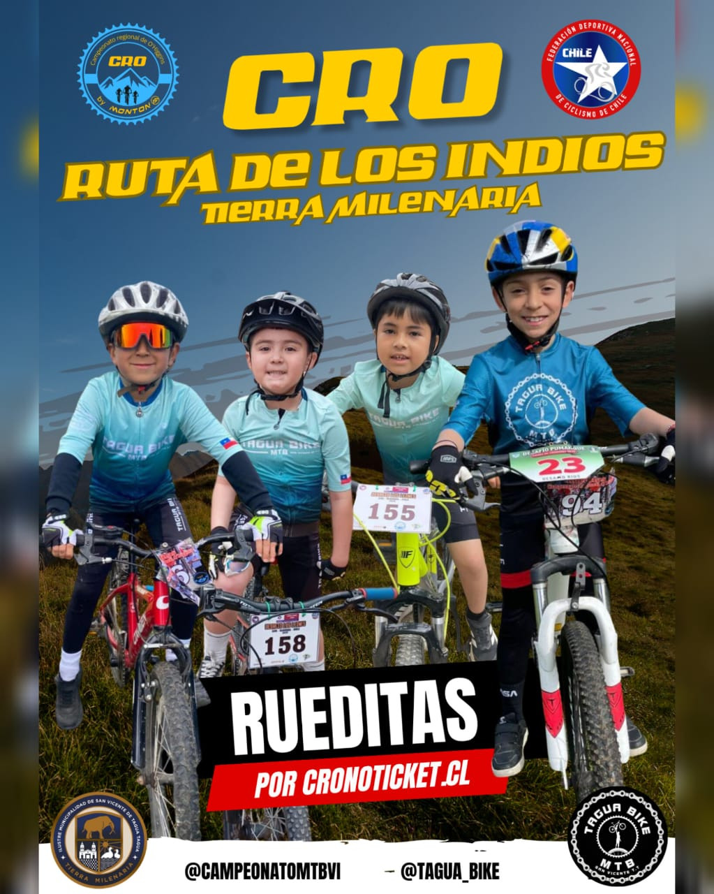 Afiche "RUEDITAS" Ruta de los Indios CRO 2025