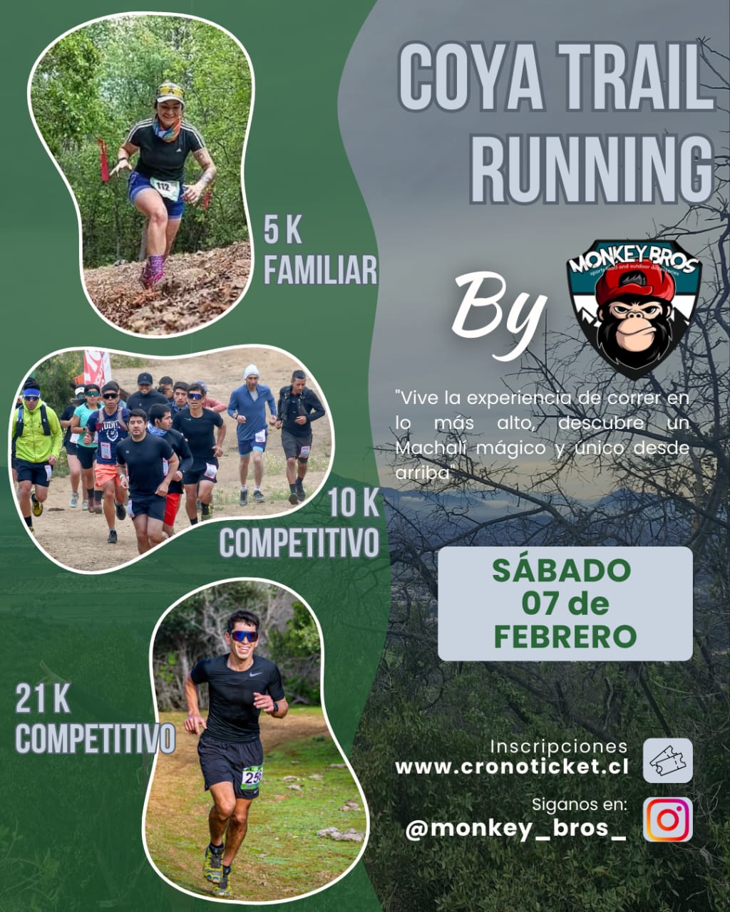 Afiche Coya Trail Running 2026 By Monkey Bros.